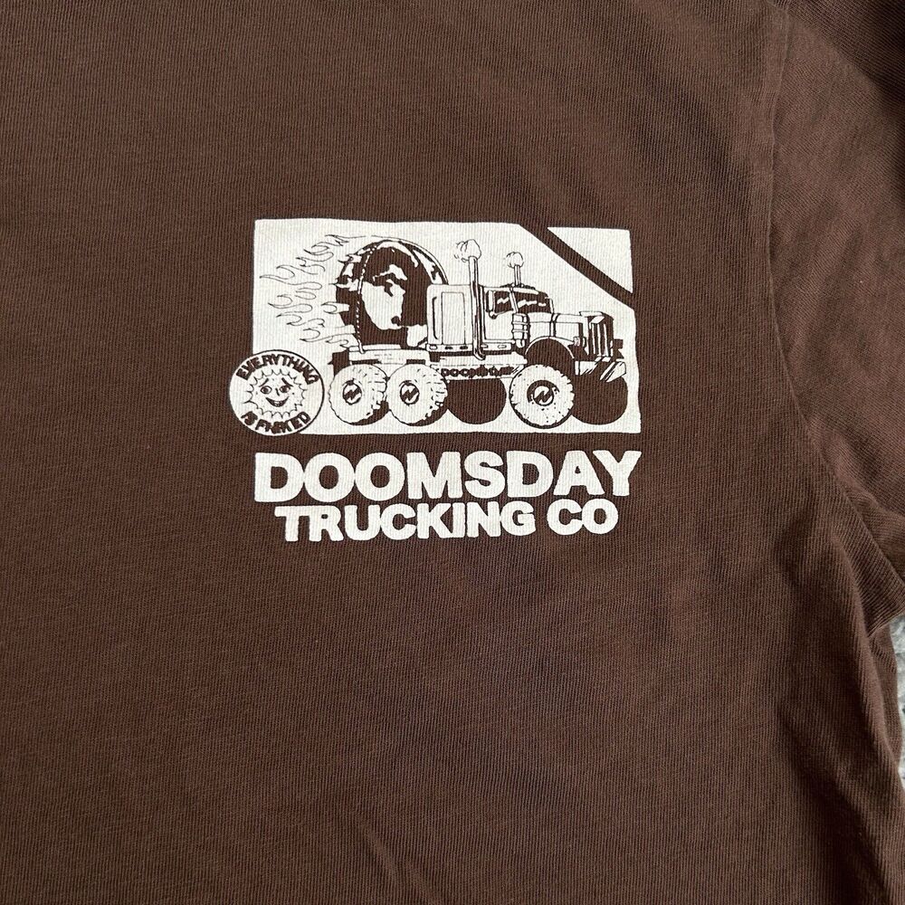 Everything Is Fcked Mens Large Long Sleeve Pullover Shirt Transportation Truckin - Picture 3 of 15